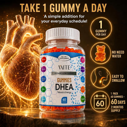 VAITE DHEA 50mg Gummy Sweets – 60 Chews | Hormone Precursor Supplement
