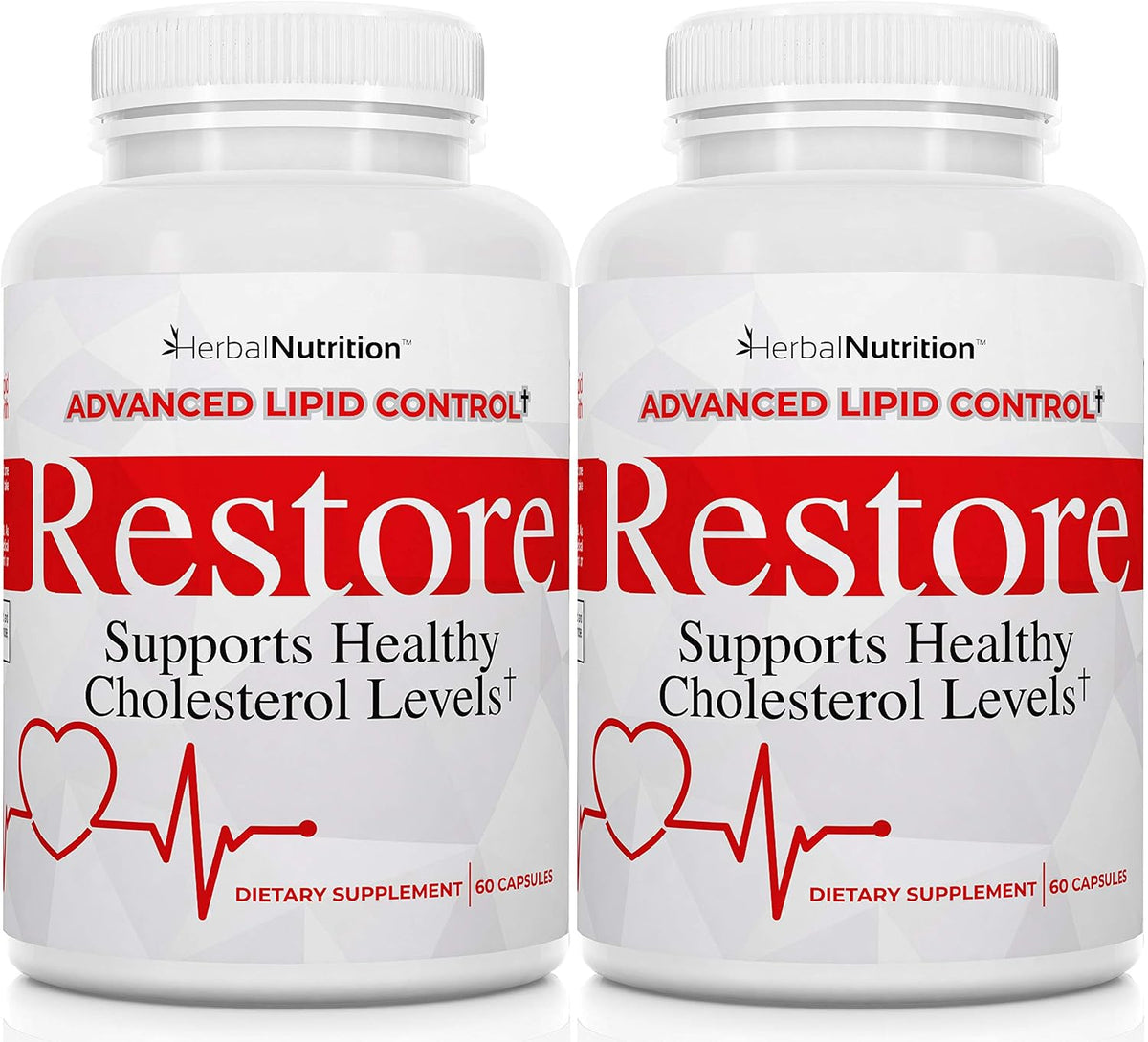 Restore - Heart Health & Cholesterol Support Food Supplement with Red Yeast Rice, Grape Seed Extract, Folic Acid and Niacin, 60 Capsules - görsel 9