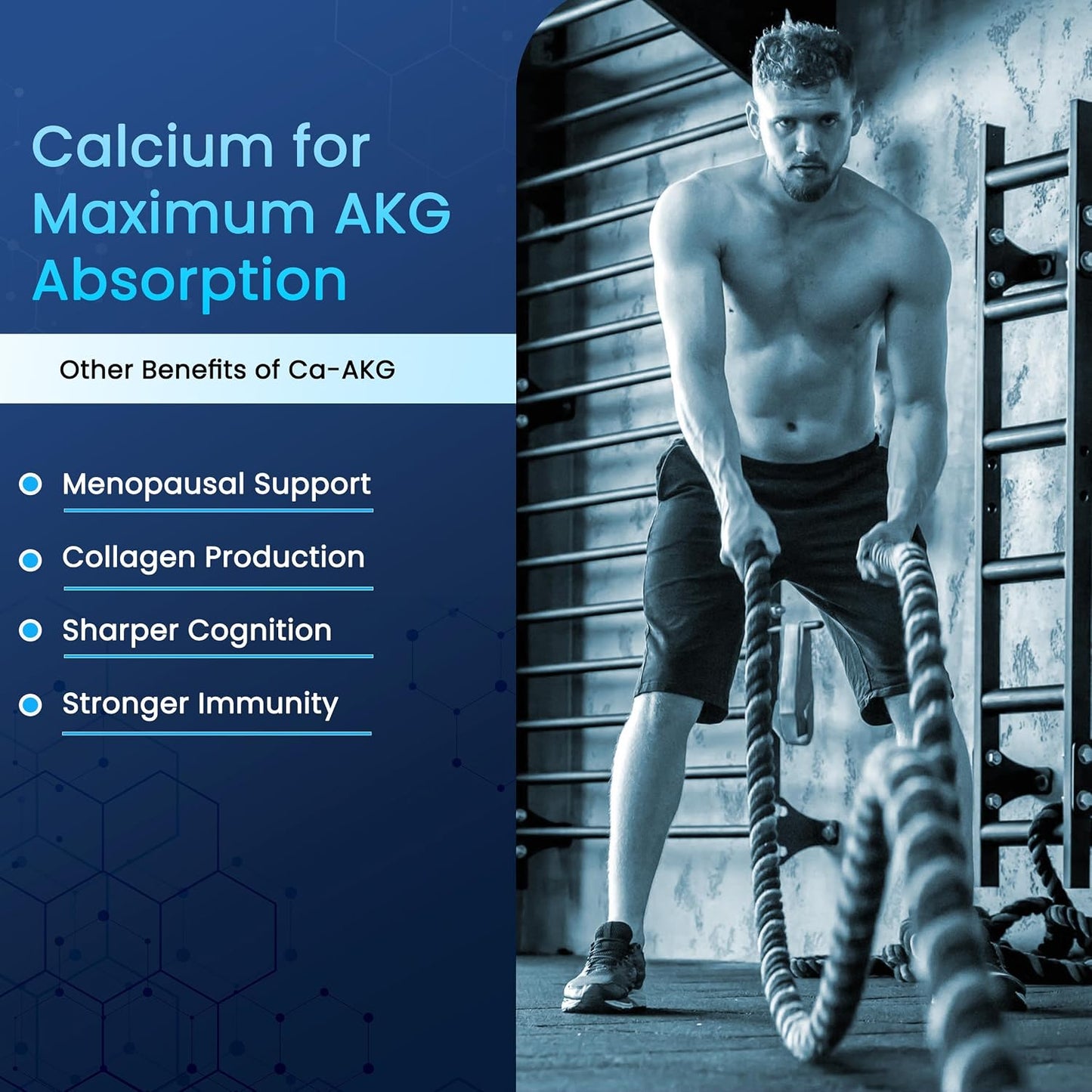 Global Natural Healing Supplements Ca-AKG Alpha Ketoglutarate, 1000 mg, 60 Vegan Capsules - görsel 5