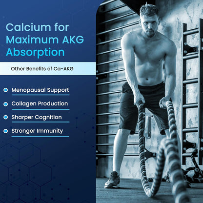 Global Natural Healing Supplements Ca-AKG Alpha Ketoglutarate, 1000 mg, 60 Vegan Capsules