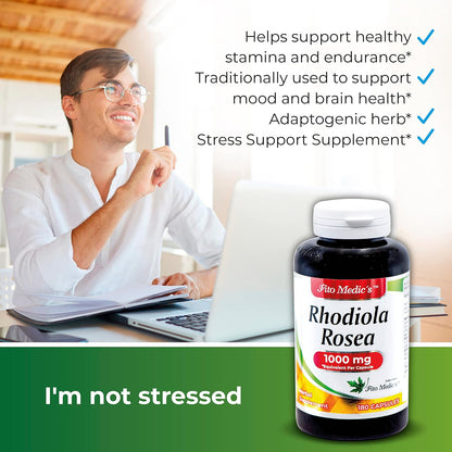 Rhodiola Rosea Supplement - Ultra-High Absorption - 180 Capsules