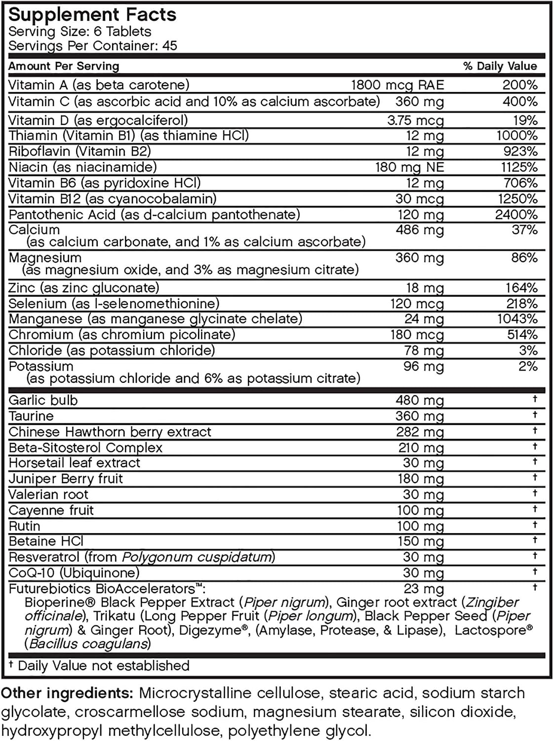 Futurebiotics Pressur-Lo, 270 Vegetarian Tablets - görsel 6