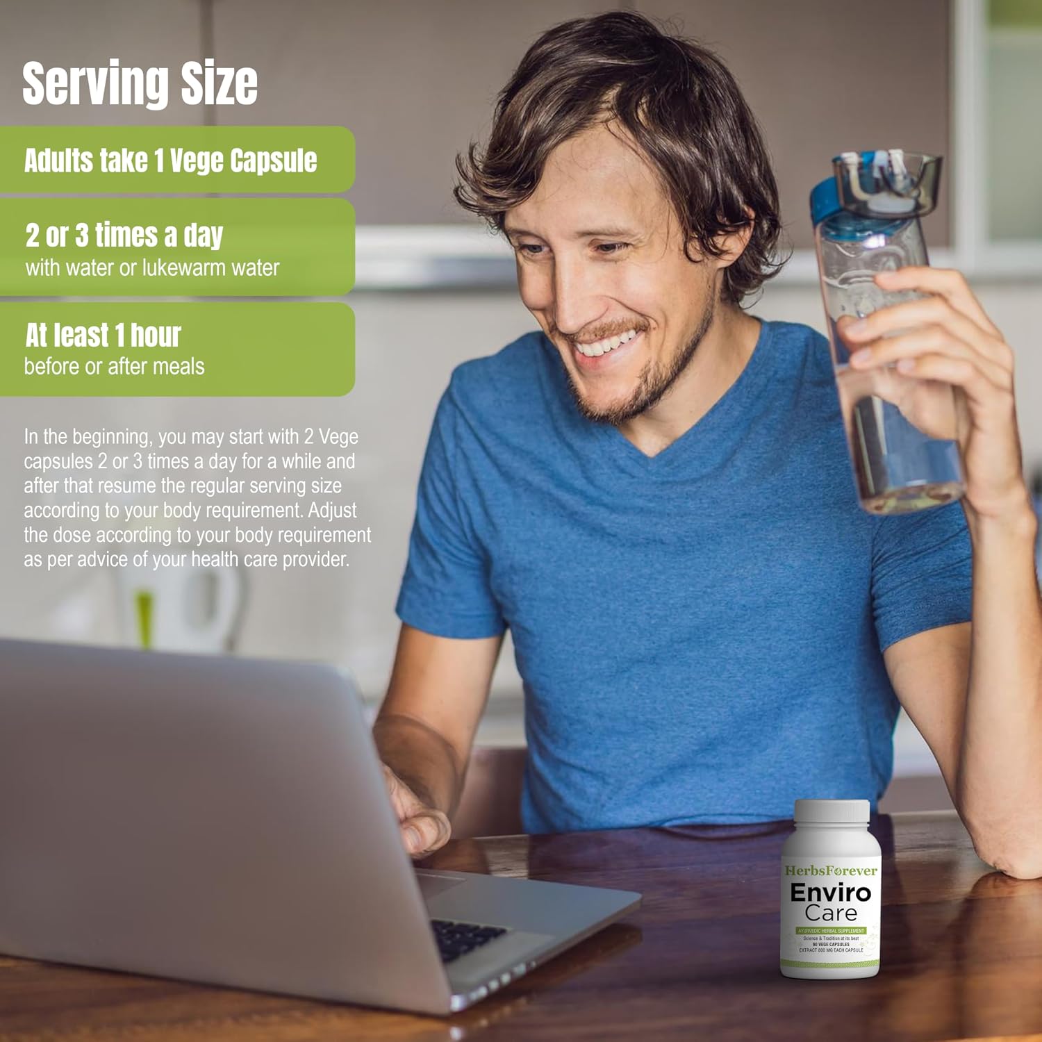 Herbsforever Enviro Care Capsules – Ayurvedic Herbal Supplement, 90 Vegetable Capsules, 800 mg Each - görsel 4