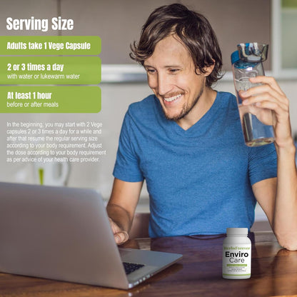 Herbsforever Enviro Care Capsules – Ayurvedic Herbal Supplement, 90 Vegetable Capsules, 800 mg Each