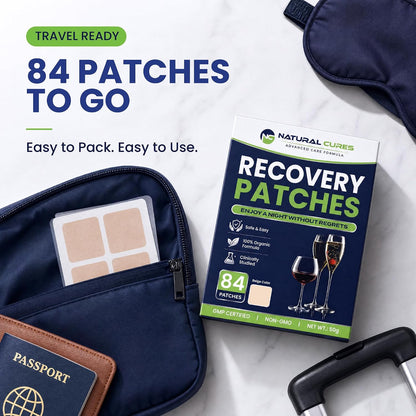 Recovery Patches 42 Pack - Wake Up Refreshed and Energised with Skin-Friendly Patch - Strong Adhesive for Secure Fit - Natural Ingredients for Quick Recovery
