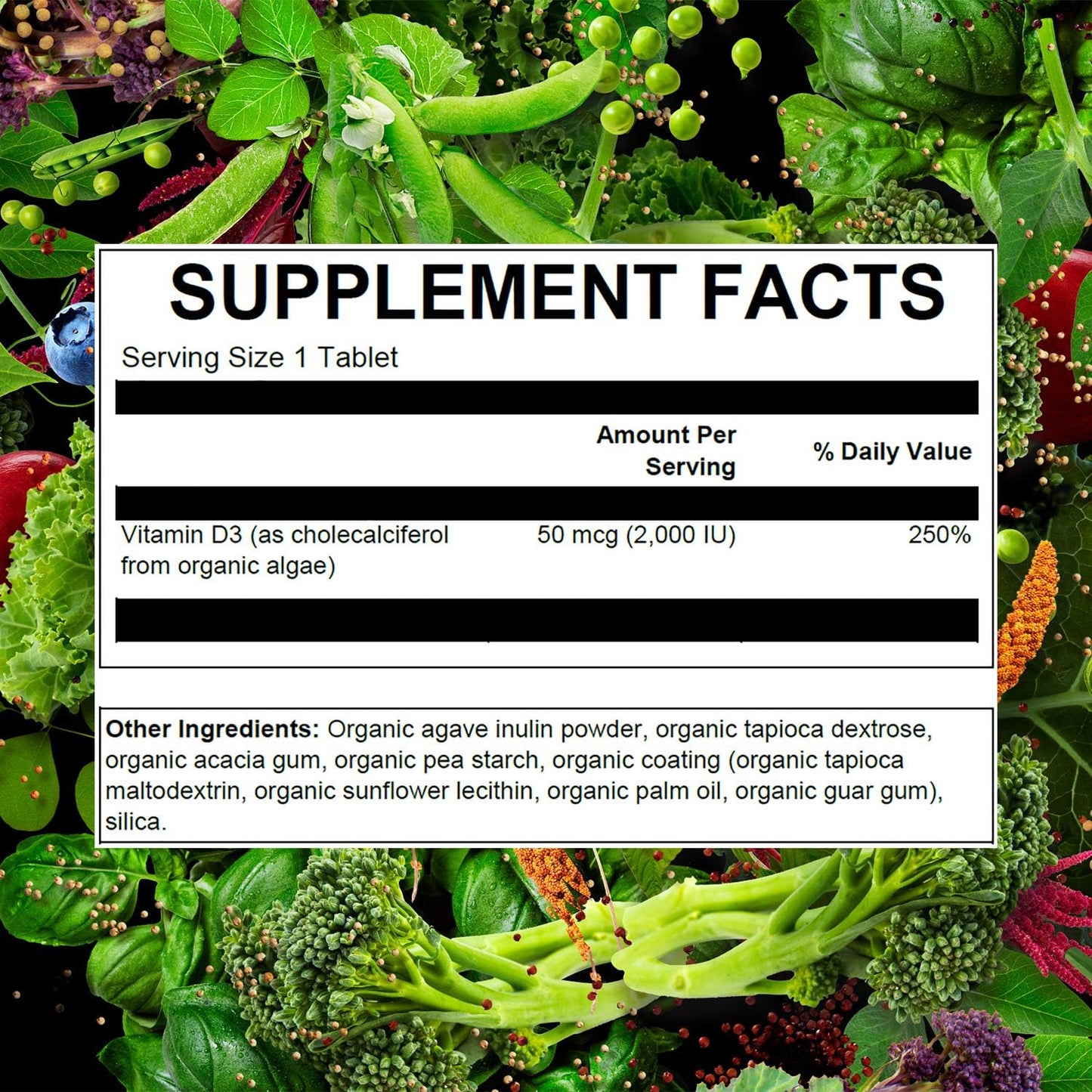 PlantFusion Vegan Vitamin D3 2000IU – Organic Vitamin D3 from Lichen, 60 Tablets - görsel 4