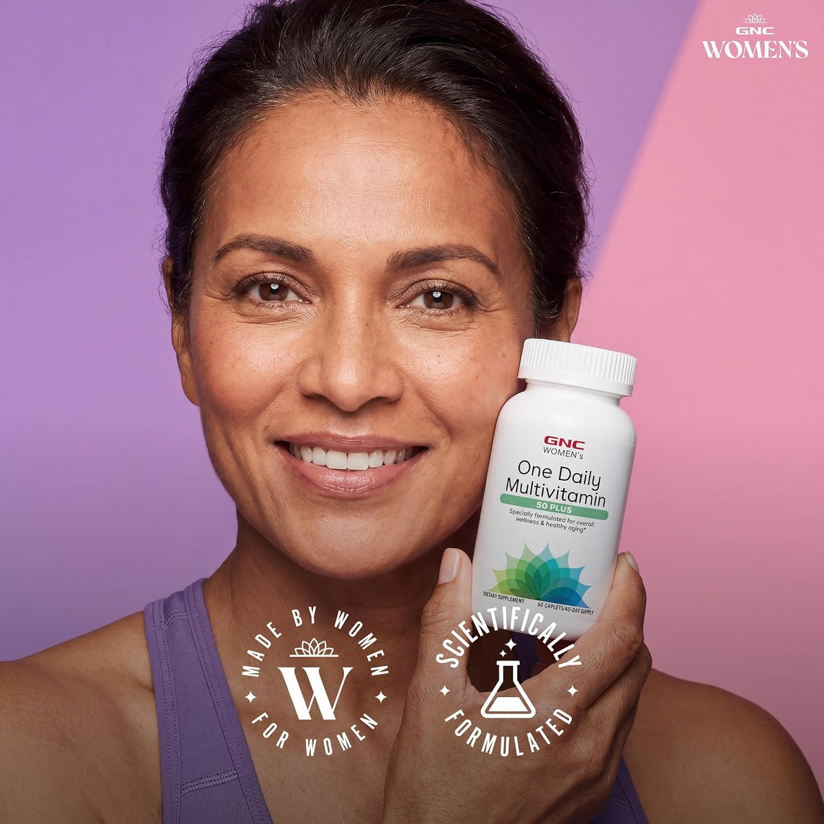 GNC Women's 50 Plus One Daily Multivitamin, Supports Overall Wellness and Healthy Ageing, 60 Tablets - görsel 6