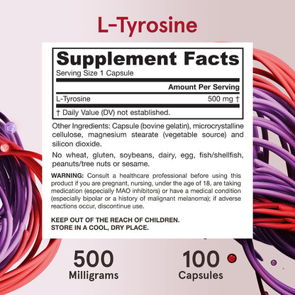 Jarrow Formulae L-Tyrosine 500 mg - 100 Capsules