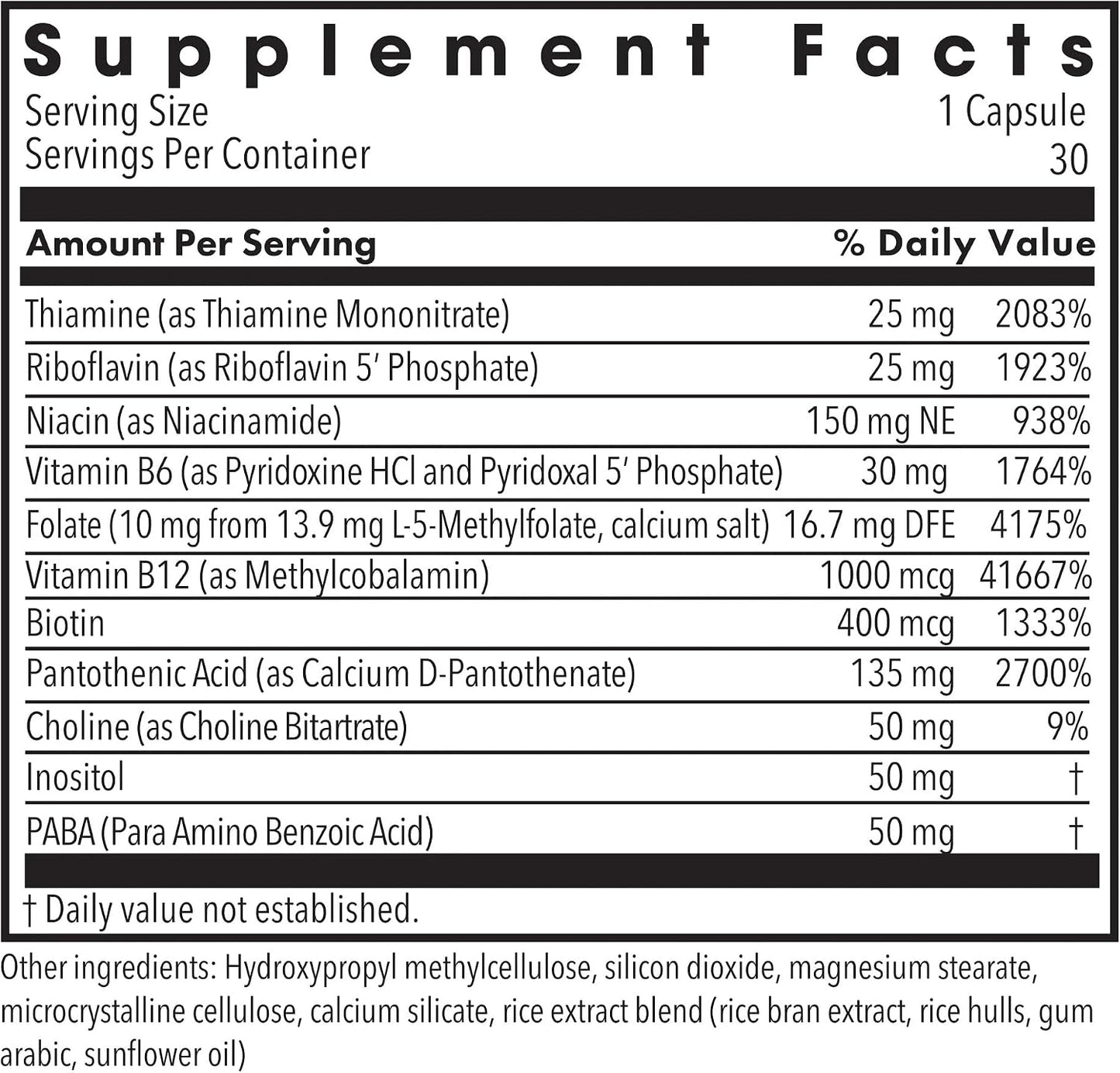 MethylPro B Complex + L-Methylfolate 10 mg - Bio-available Methylated Vitamin Blend - Supports Energy and Psychological Function - 30 Capsules - görsel 2