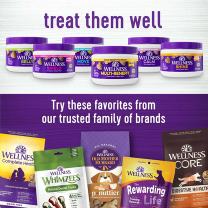 Wellness Peanut Butter & Apple Flavour Soft Chews Multi-Benefit Supplements for Dogs, 45 Chews