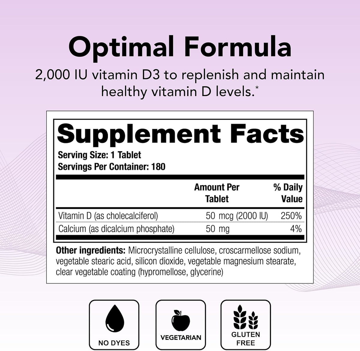 Theralogix Thera-D 2000 - Vitamin D3 Supplement, 2,000 IU (50 mcg), 180 Tablets - görsel 2