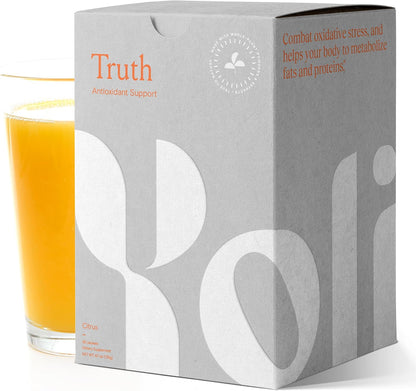 Yoli Truth Antioxidant and Immune Support, Citrus Flavour, 30 Sachets Box | Antioxidant and immune blend with vitamin C, botanicals, superfruits and minerals to support daily wellness and vitality.
