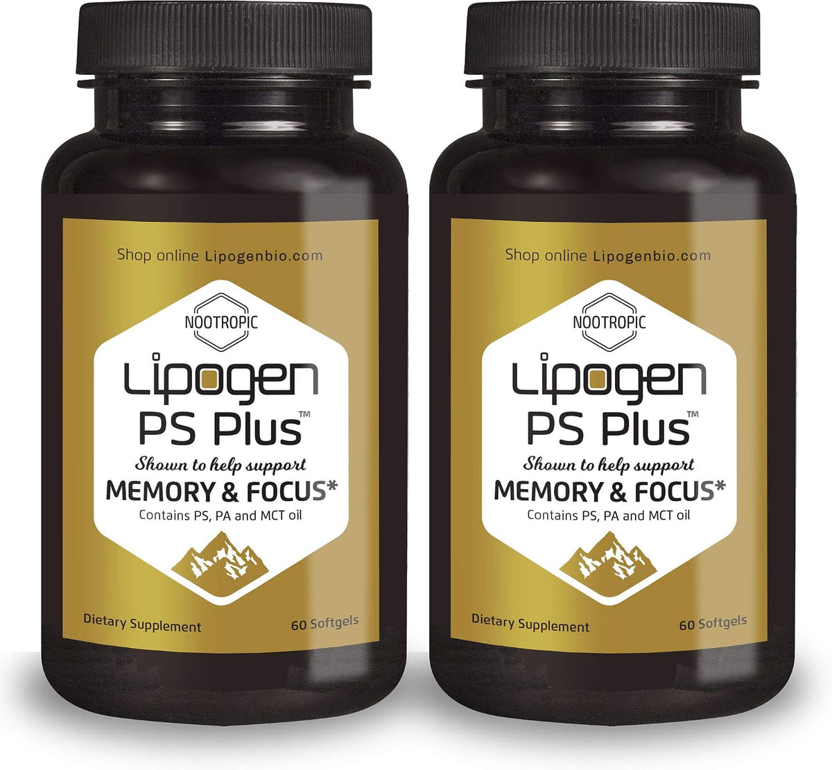 Lipogen PS Plus Older Adult Supplement for Memory & Focus – Phosphatidylserine Brain Support, 120 Softgels (2-Month Supply) - görsel 1