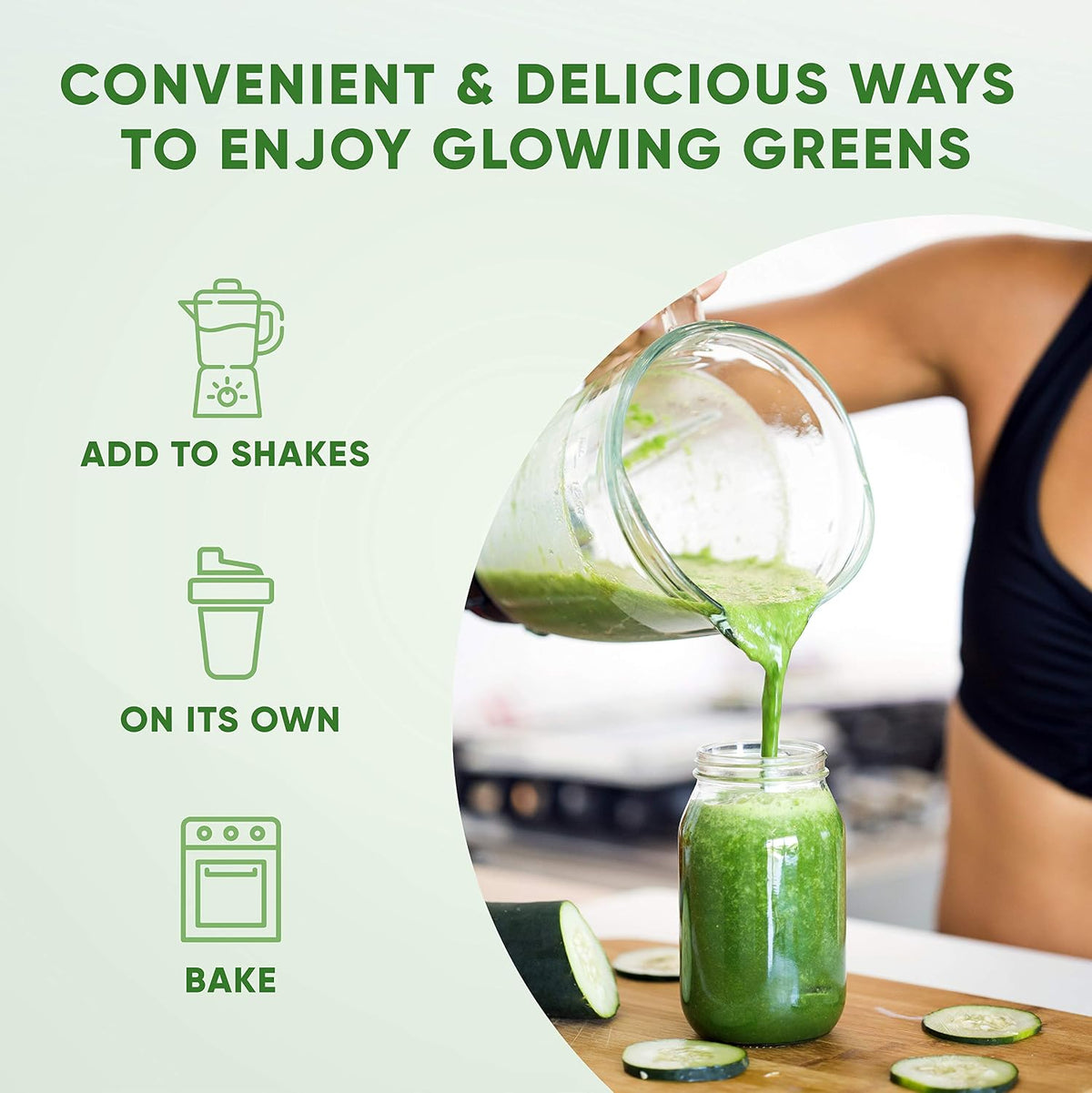 Health Logics Glowing Greens Superfood Powder with Collagen Peptides - görsel 5