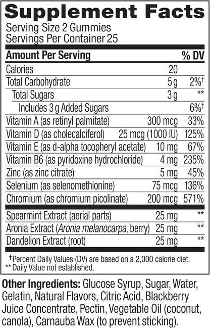 OLLY Flawless Complexion Gummy, Skin Support with Vitamins A, E & Zinc, Chewable Supplement, Berry Flavour, 50 Gummies
