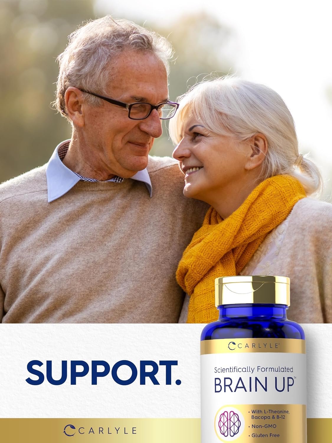 Carlyle Brain Supplement | 60 Softgels | Nootropic with Lion's Mane Mushroom, Bacopa and L-Theanine | Non-GMO, Gluten-free - görsel 6