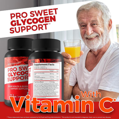 Pro Sweet Glycogen Support - Dietary Supplement for Blood Sugar & Circulation Support