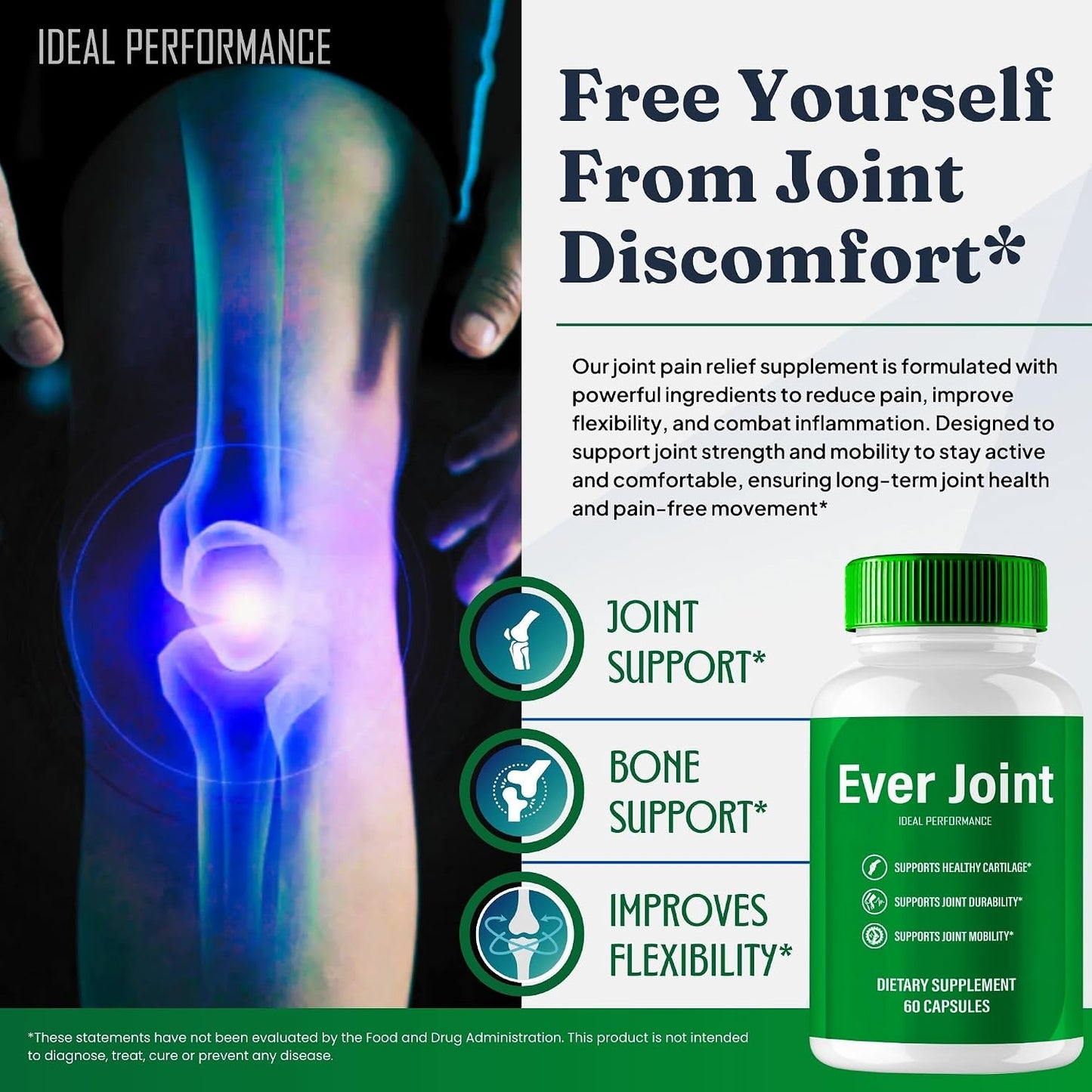 Ever Joint Supplements Capsules – Extra Strength Joint Support (60 Capsules) - görsel 4