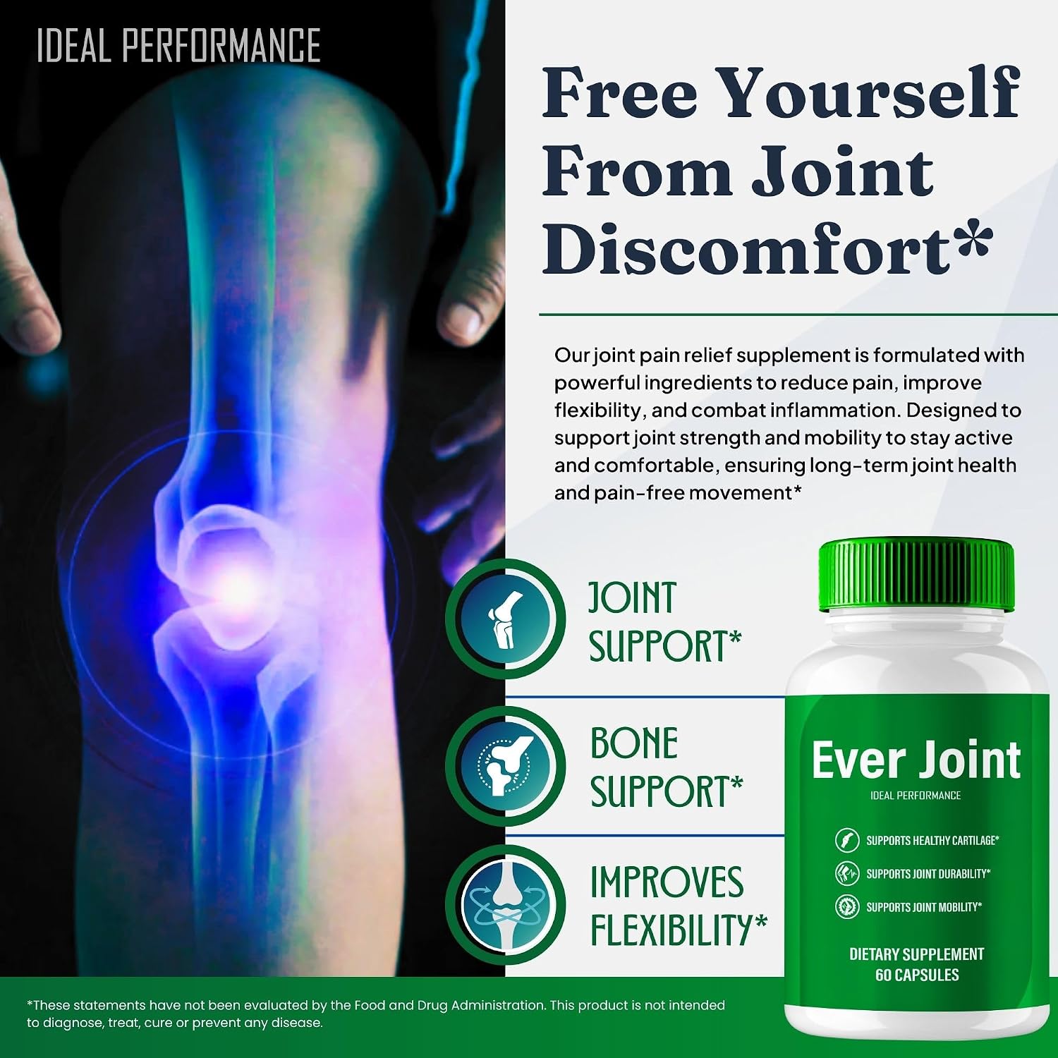Ever Joint Supplements Capsules – Extra Strength Joint Support (60 Capsules) - görsel 4