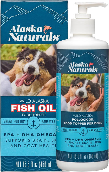 Alaska Naturals Wild Alaskan Fish Oil Supplement for Dogs - Omega-3 EPA DHA - 946 ml Pump
