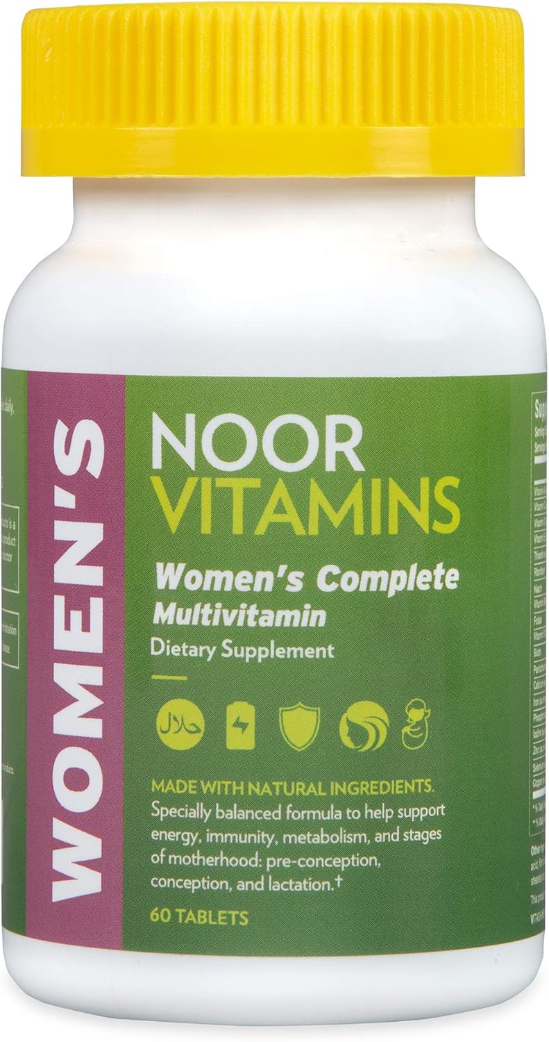 Noor Vitamins Halal Women's Multivitamin & Mineral – Vegan, Once Daily, 2-Month Supply - görsel 1