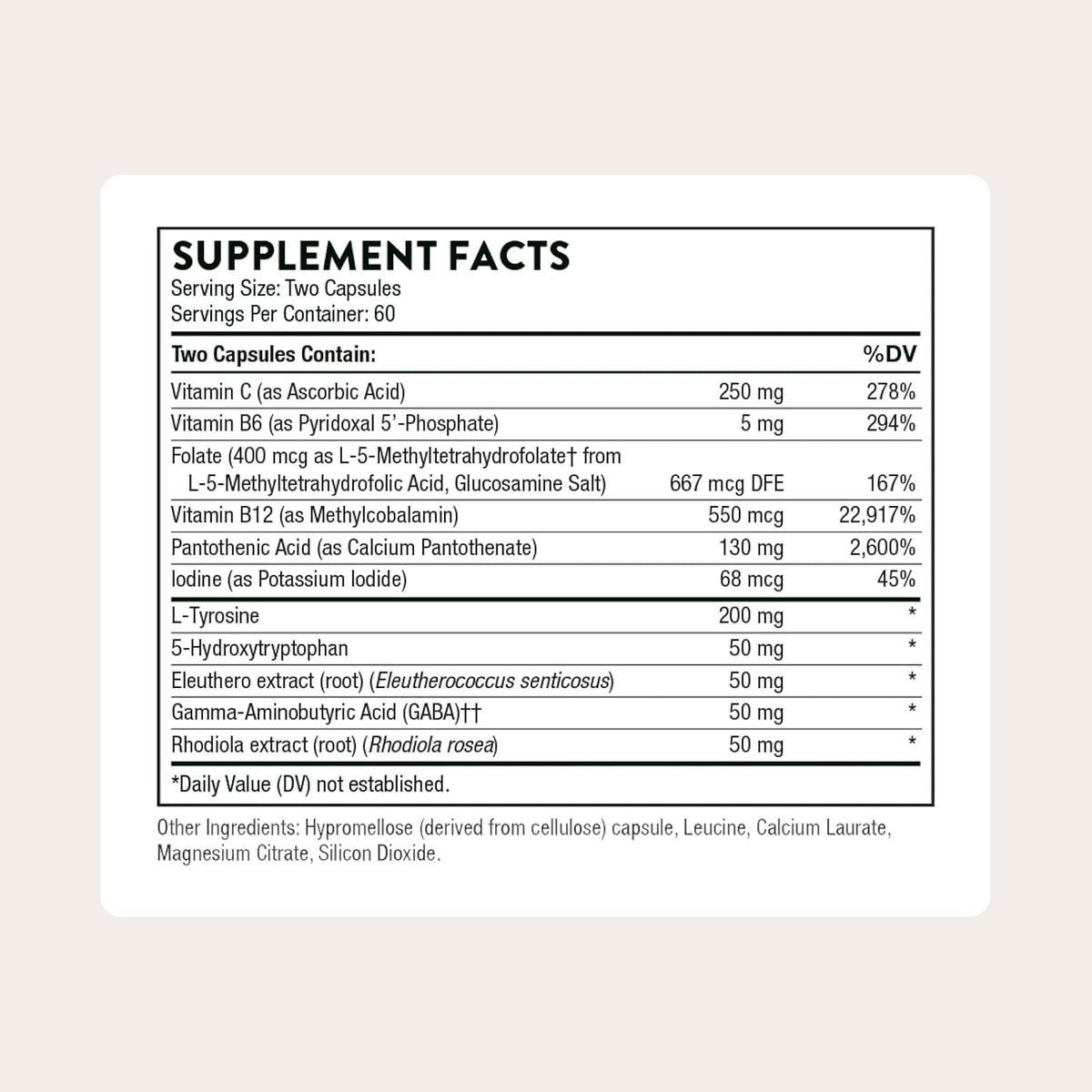THORNE Emotion Balance Support - Mood & Stress - 120 Capsules - görsel 2