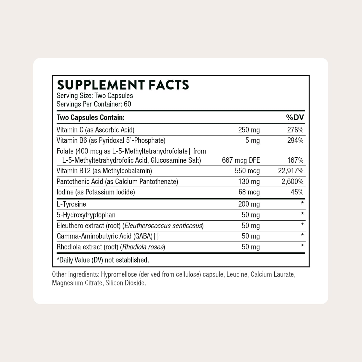THORNE Emotion Balance Support - Mood & Stress - 120 Capsules - görsel 2