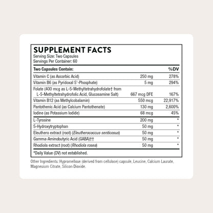 THORNE Emotion Balance Support - Mood & Stress - 120 Capsules