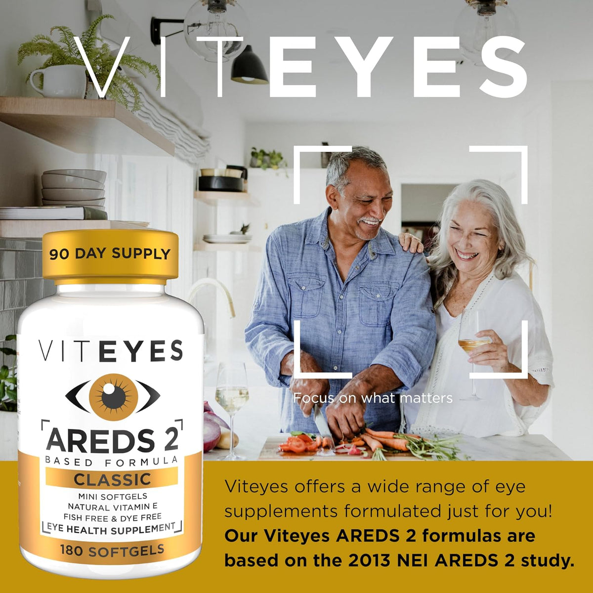 Viteyes AREDS 2 Classic Macular Health Formula Softgels – Eye Health Supplement with Lutein & Zeaxanthin, 180 Softgels - görsel 2