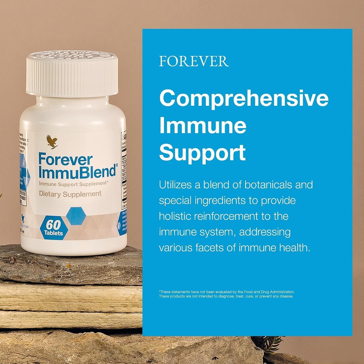 Forever ImmuBlend – Immune Support Supplement with Botanicals, Vitamins D & C, Maitake & Shiitake Mushrooms (60 Tablets) - görsel 4