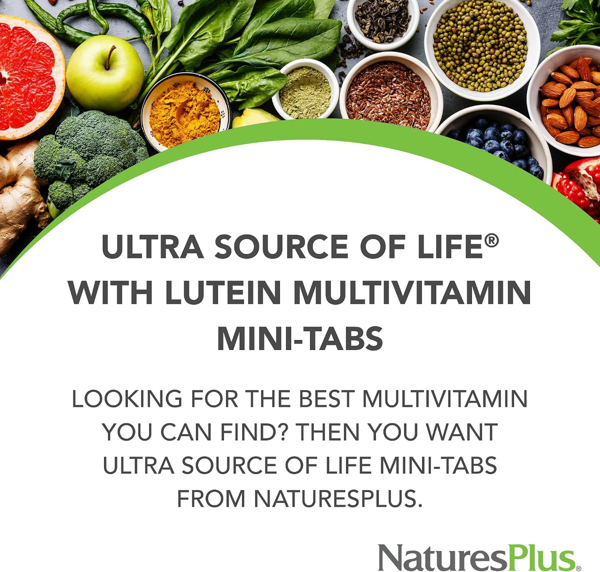 NaturesPlus Ultra Source of Life Multivitamin – 180 Mini-Tablets – Whole Foods, Herbs, Lutein & Enzymes - görsel 3