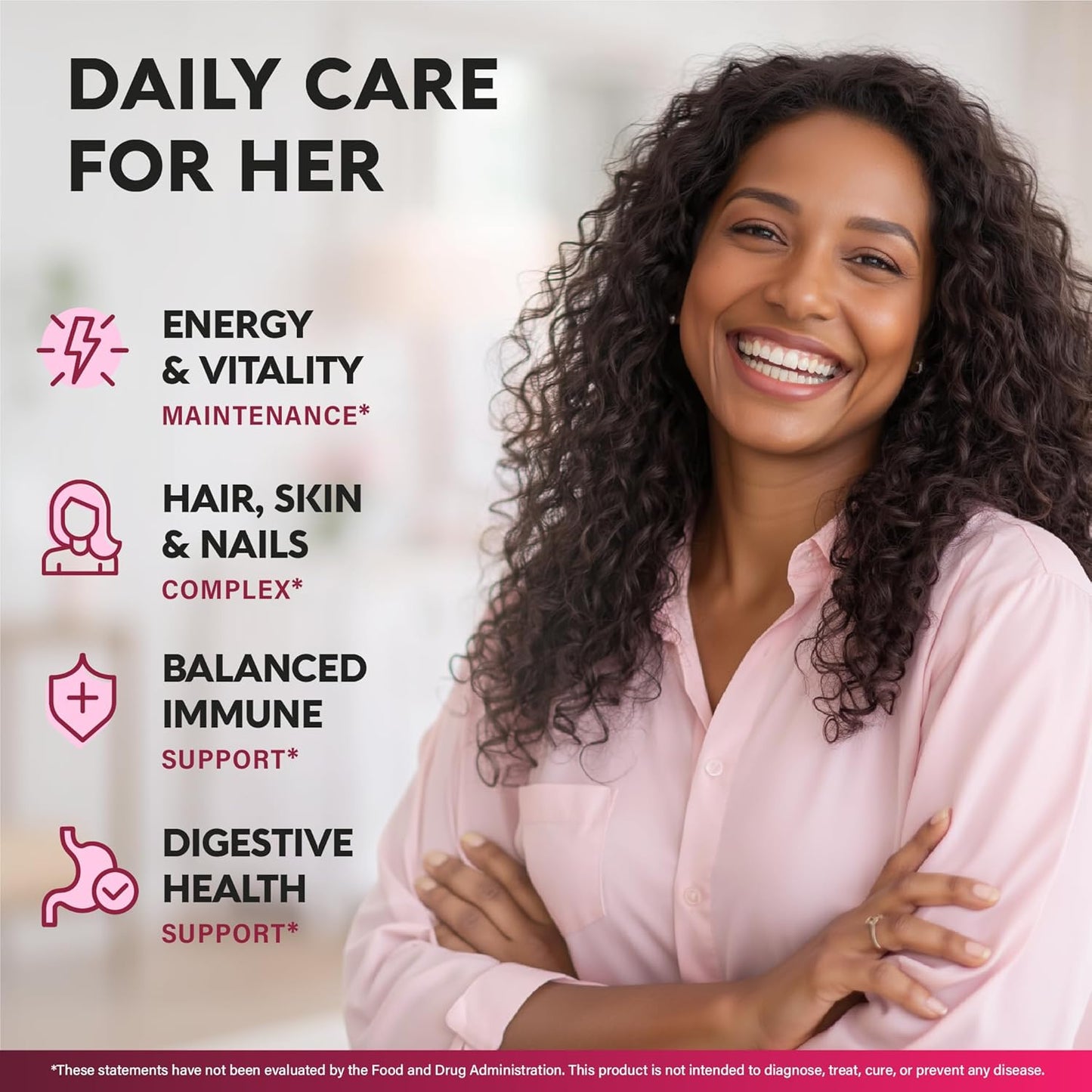 NUTRAHARMONY Women's Multivitamin 47-in-1 with B Complex, Wholefoods and Beauty Complex – 90 Capsules - görsel 3