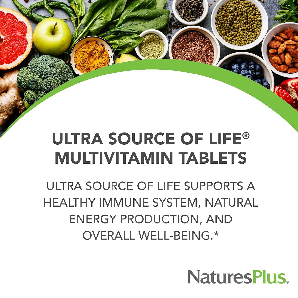 NaturesPlus Ultra Source of Life Multivitamin - 180 Tablets - görsel 3