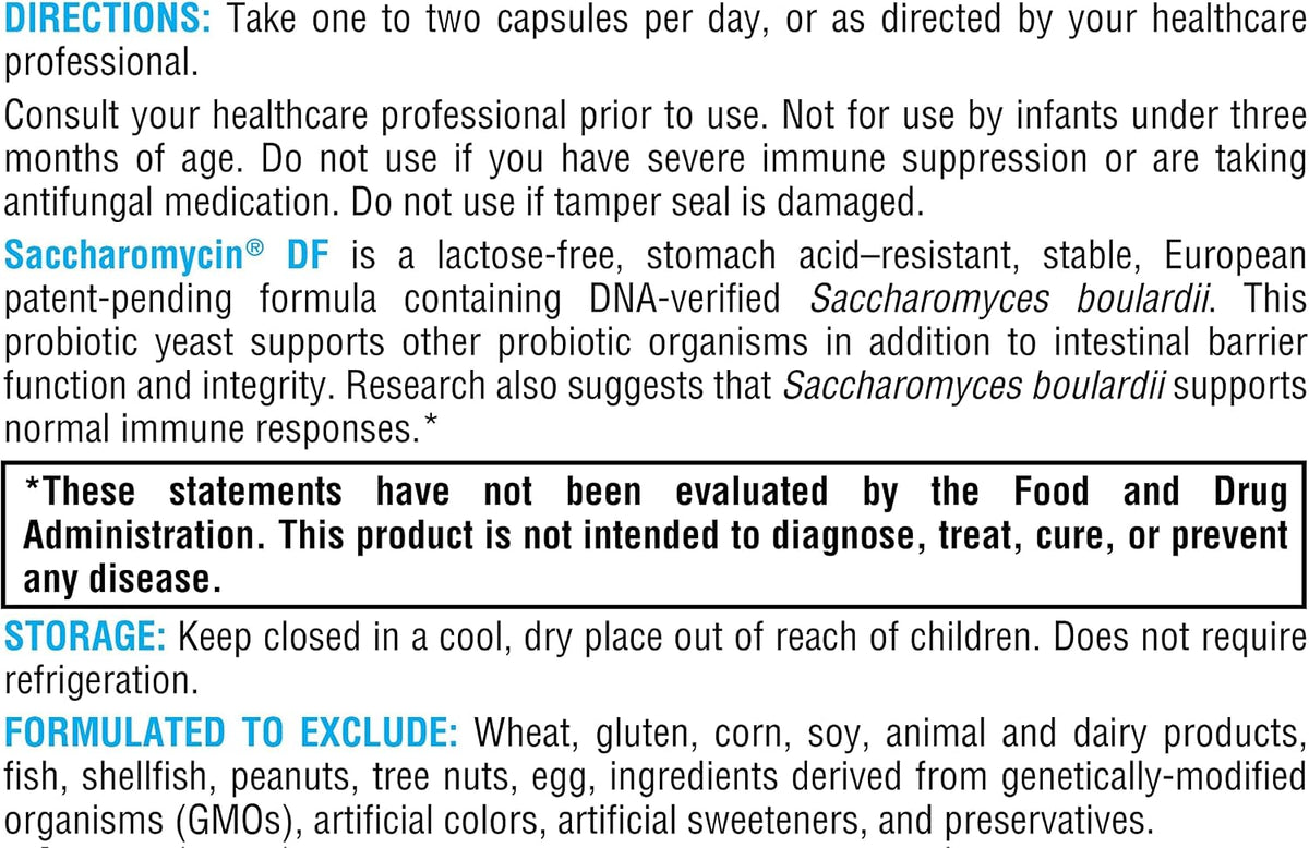XYMOGEN Saccharomycin 10B - Gut Flora & Digestive Health - 60 Capsules - görsel 5