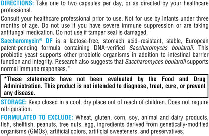 XYMOGEN Saccharomycin 10B - Gut Flora & Digestive Health - 60 Capsules