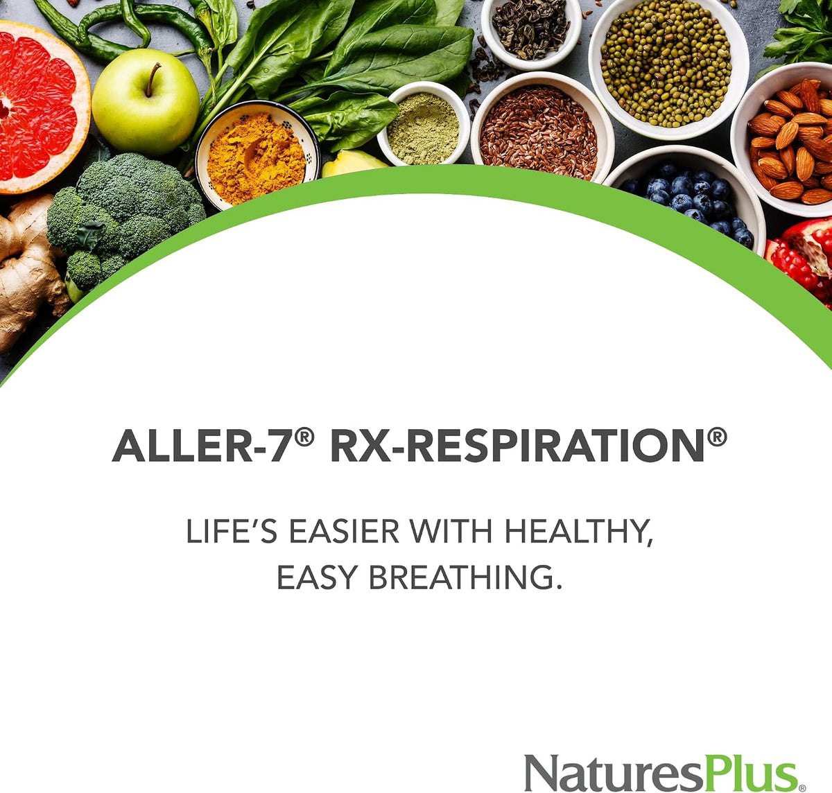 NaturesPlus Advanced Therapeutics Aller-7 Rx-Respiration - 60 Vegetarian Capsules - görsel 2