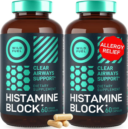 Histamine Block 10:1 Flavonoids Supplement – Quercetin, Stinging Nettle, Artemisia Annua – Seasonal Allergy Support – 60 Capsules