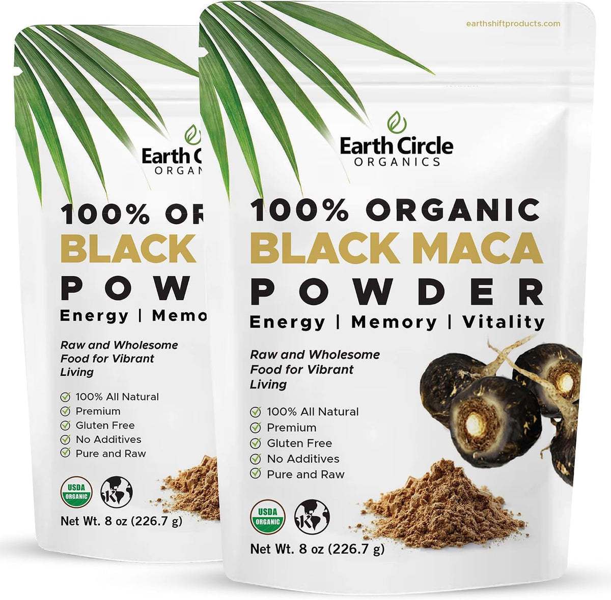 Organic Black Maca Peruvian Root Powder – Natural Superfood (227 g, Pack of 2) - görsel 1
