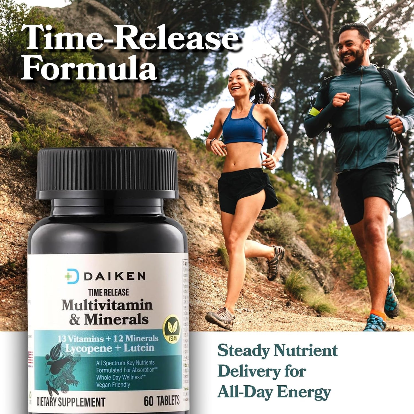 DAIKEN Mini Multivitamin, 60 Tablets, Time Released with Lutein, Lycopene & Folic Acid, Vegan & Easy to Swallow - görsel 7