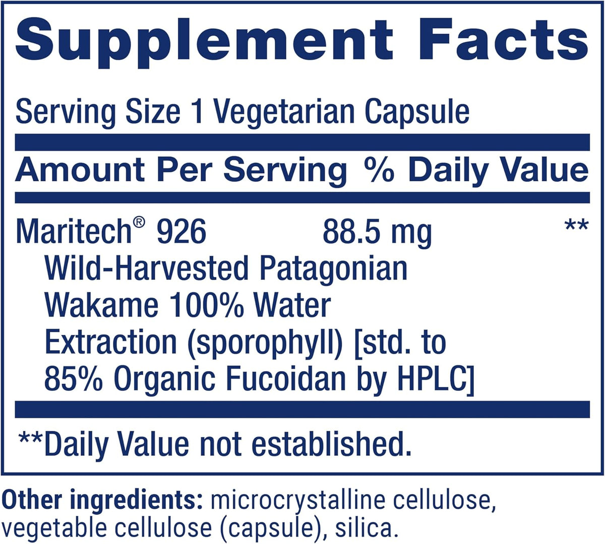 Life Extension Optimised Fucoidan with Maritech® 926, 60 Capsules - görsel 3