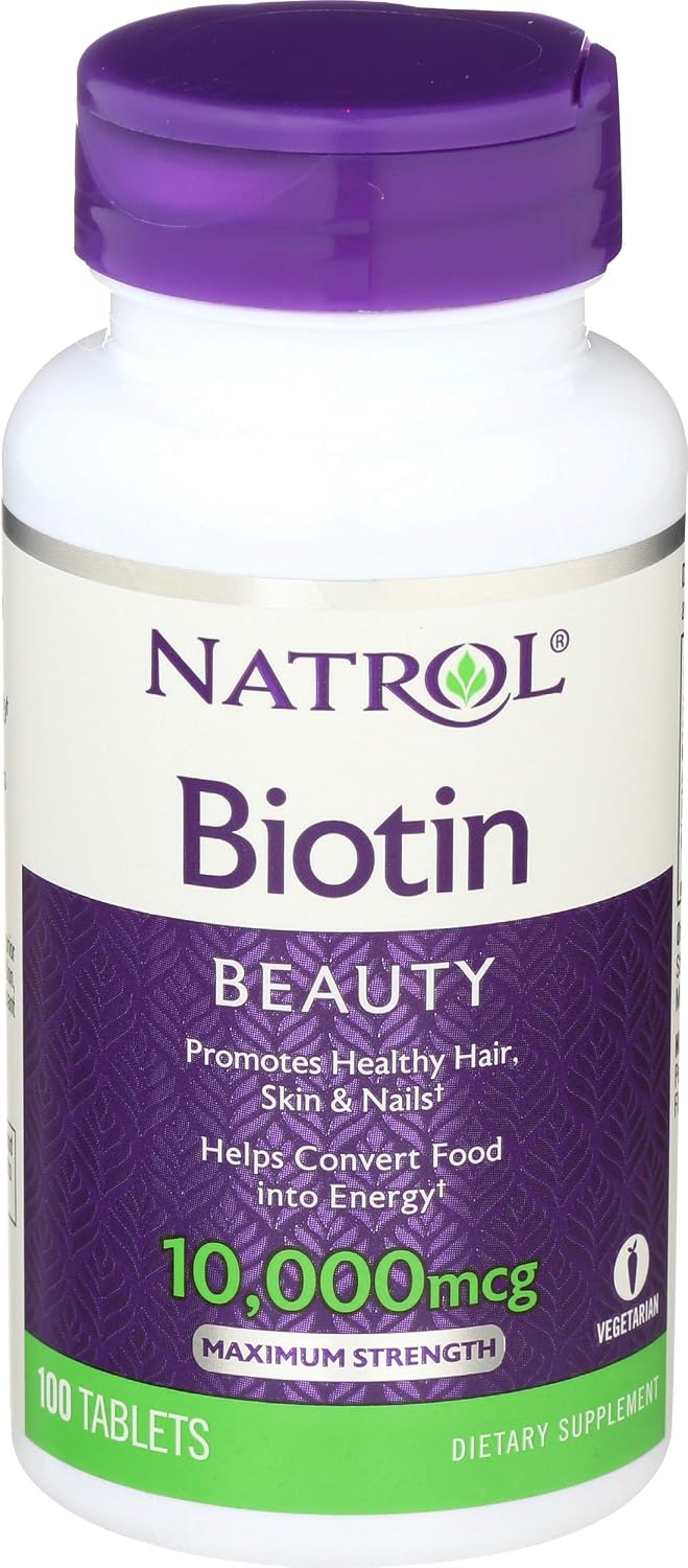 Natrol Biotin 10,000 mcg 100 Tablets - görsel 1