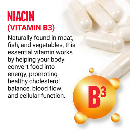 Force Factor Niacin 500mg – Vitamin B3 Supplement for Energy & Circulation Support