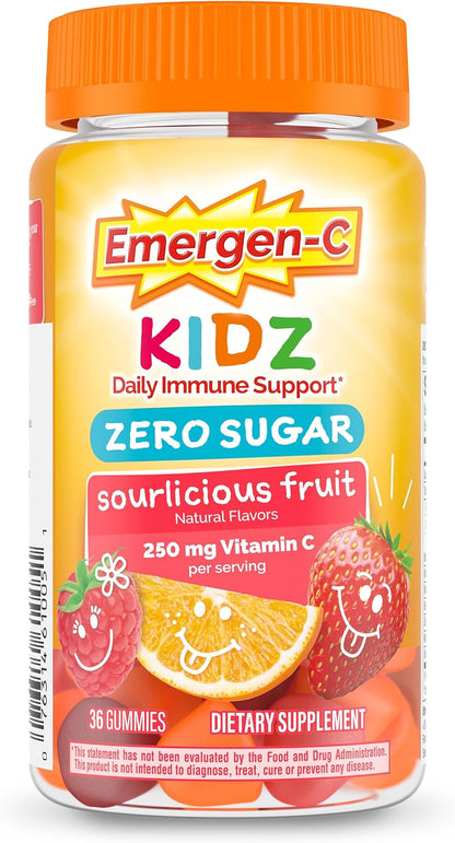 Emergen-C Zero Sugar Immune Support Kidz Gummies – 36 Count