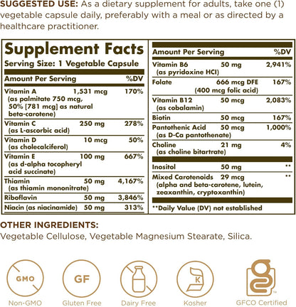 Solgar Vitamins Only Multivitamin Supplement, 90 Vegetable Capsules