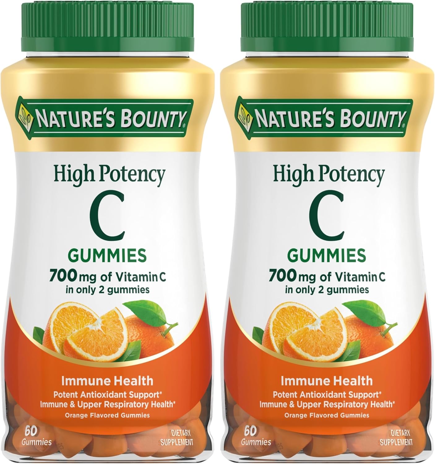 Nature's Bounty Vitamin C Gummies 700mg - High Potency Immune Support Supplement, Orange Flavour, 60 Count - görsel 7