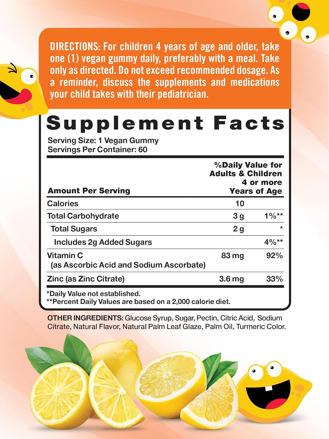 Nature's Truth Vitamin C Gummies for Children | with Zinc | 60 Count | Vegan, Non-GMO & Gluten-free - görsel 2