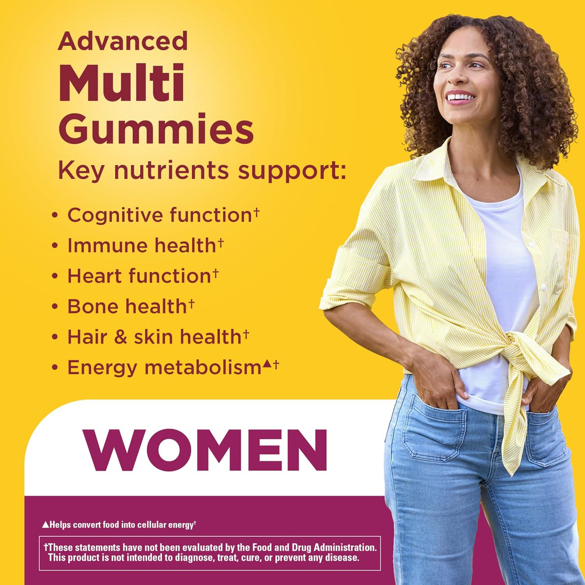 Nature Made Advanced Women's Gummy Multivitamins - With Magnesium Citrate, Calcium & B Vitamins, 90 Gummies - görsel 3