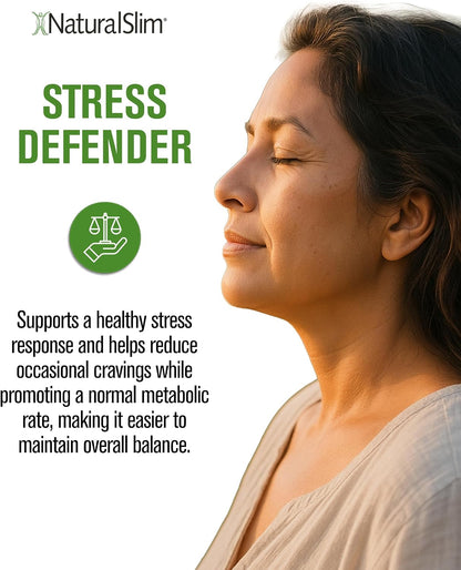 NaturalSlim Stress Defender – Cortisol Reducer & Stress Support with Vitamin B5 & L-Tyrosine (180 Vegetable Capsules)