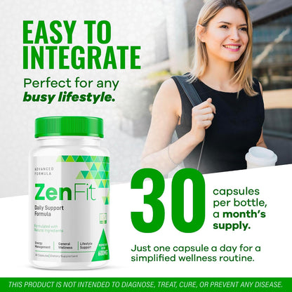 (2 Pack) Zenfit Capsules, Zenfit Supplement, Zenfit Capsules, Zenfit Natural Supplements, ZenFit, Zenfit Advanced Formula, 60 Capsules for 2 Months