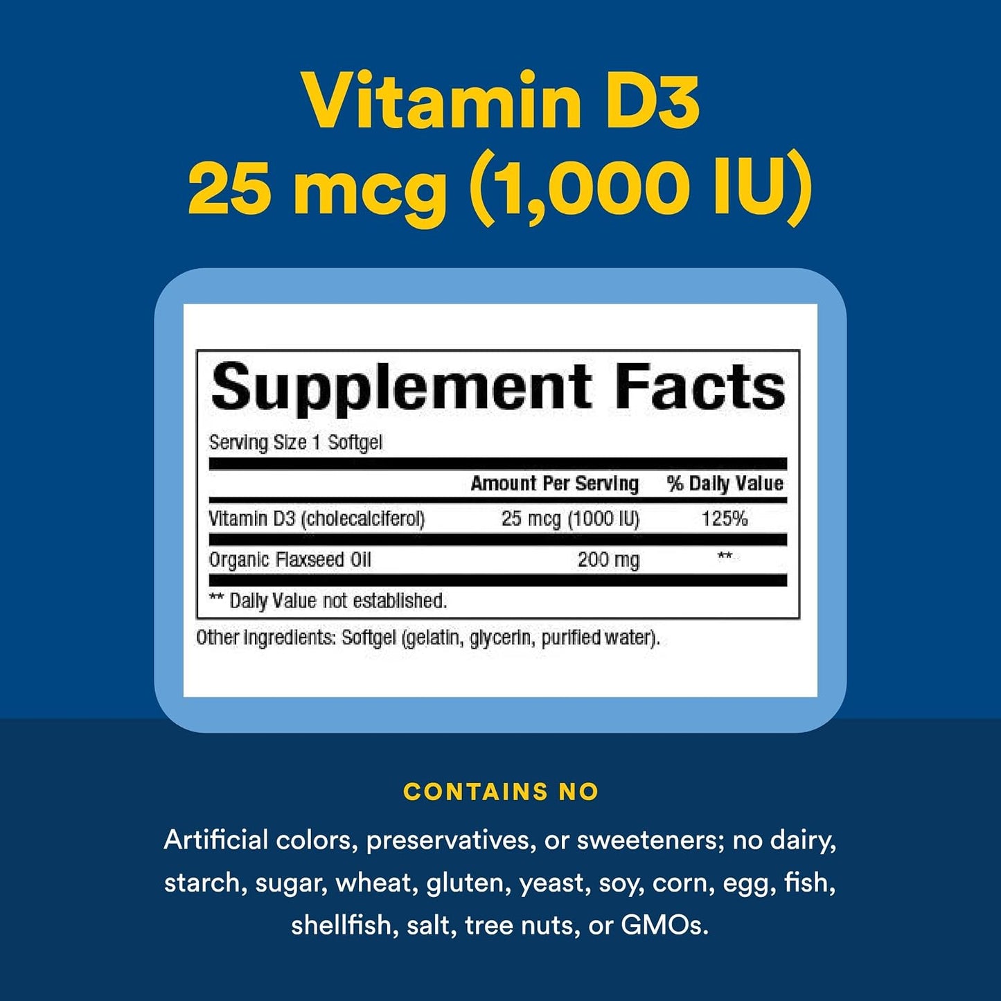 Natural Factors Vitamin D3 1000 IU (25 mcg) – 180 Tablets - görsel 4